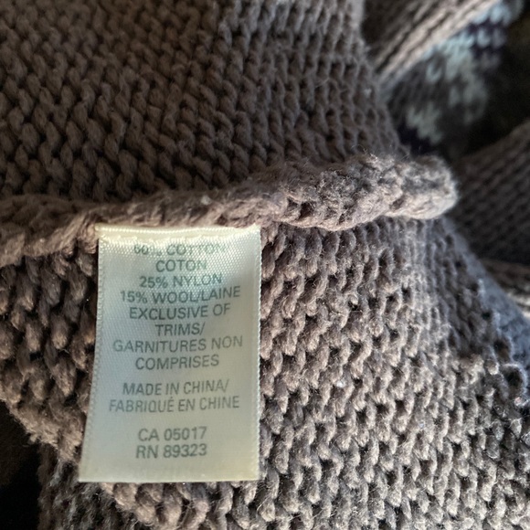 Roots Canada brown knit cardigan with belt and faux fur collar - Picture 4 of 4